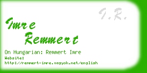 imre remmert business card